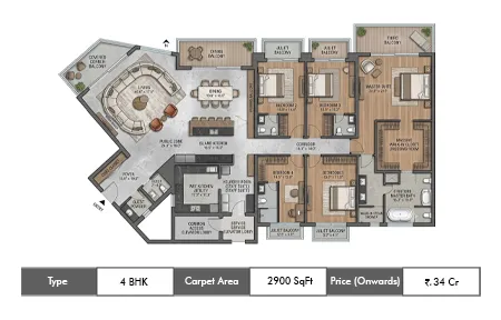 4 BHK 3500 SqFt