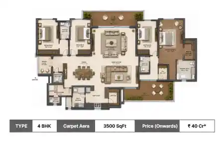 4 BHK 3500 SqFt